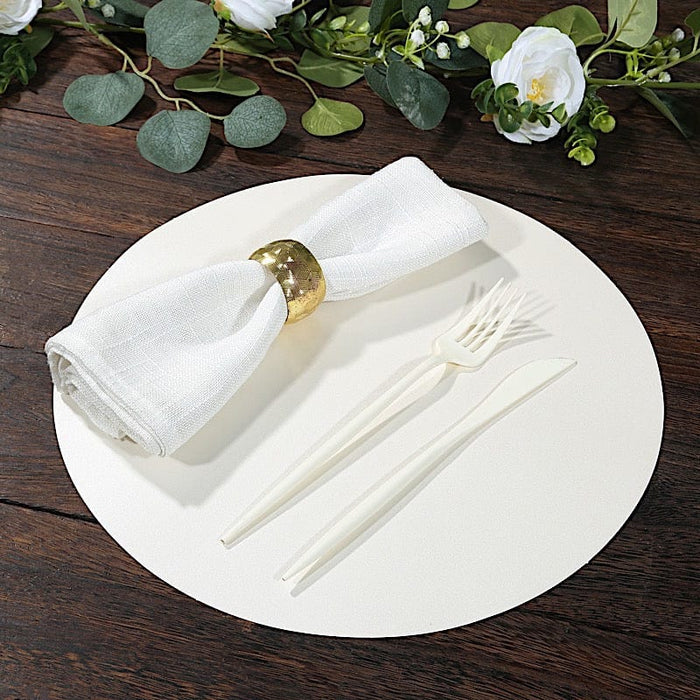 50 Pack 13" Round Disposable Paper Table Placemats