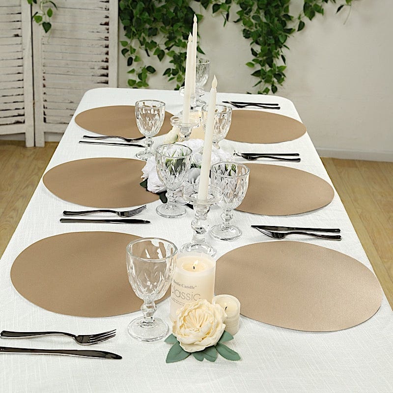50 Pack 13" Round Disposable Paper Table Placemats