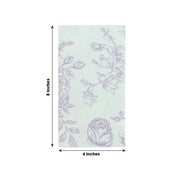 50 Paper 2-Ply Dinner Napkins in French Toile Floral Pattern