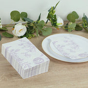 50 Paper 2-Ply Dinner Napkins in French Toile Floral Pattern