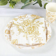 50 Paper 2-Ply Dinner Napkins in French Toile Floral Pattern