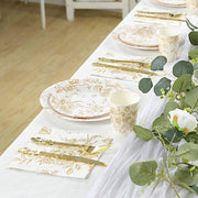 50 Paper 2-Ply Dinner Napkins in French Toile Floral Pattern