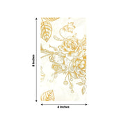 50 Paper 2-Ply Dinner Napkins in French Toile Floral Pattern