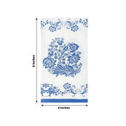 50 Paper Dinner Napkins in French Toile Floral Pattern - White