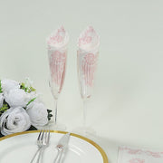 50 Paper Dinner Napkins in French Toile Floral Pattern - White and Pink NAP_DIN26_PINK