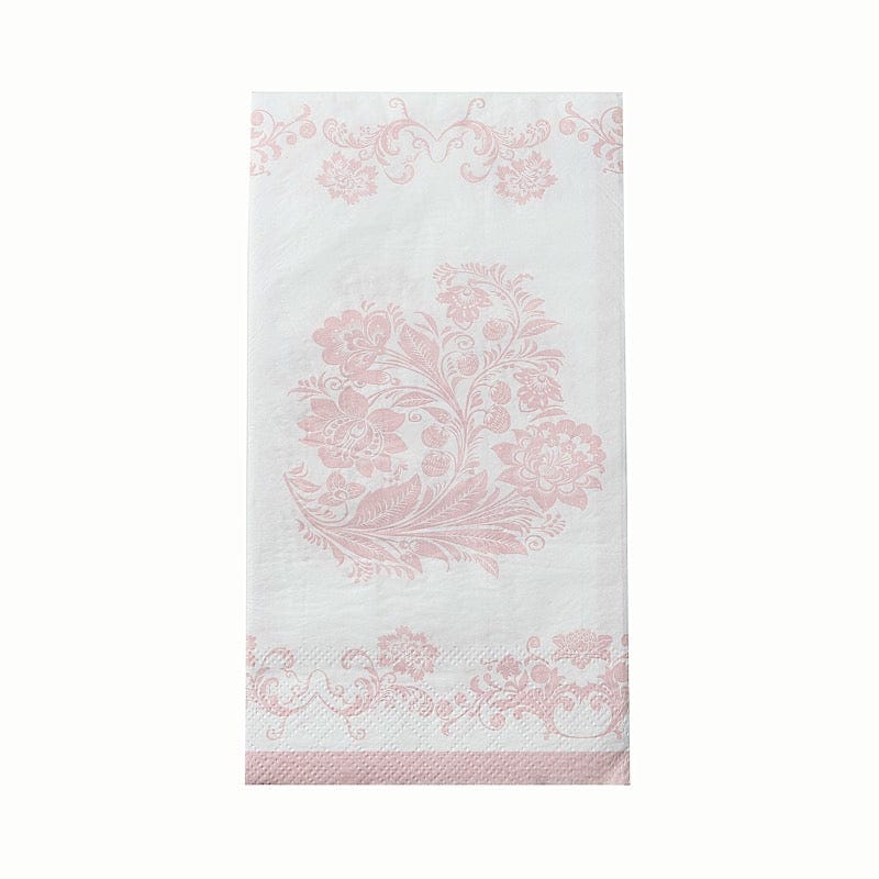 50 Paper Dinner Napkins in French Toile Floral Pattern - White and Pink NAP_DIN26_PINK
