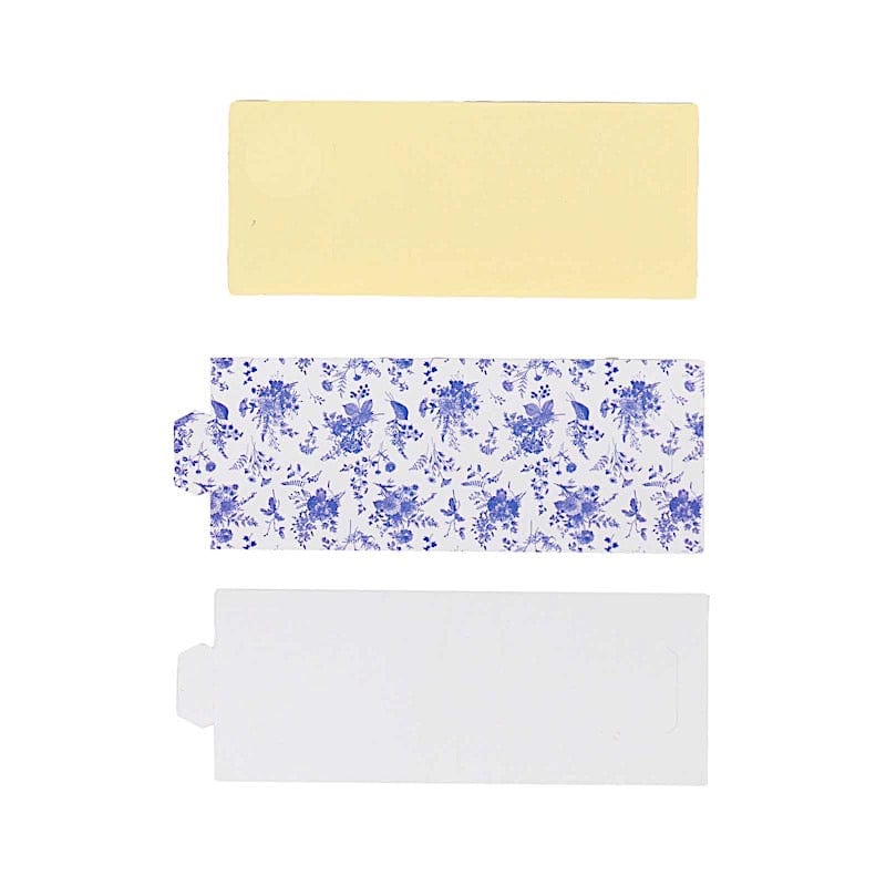 50 Paper Napkin Rings Floral Print