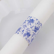 50 Paper Napkin Rings Floral Print