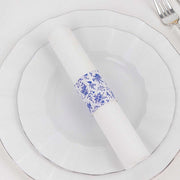 50 Paper Napkin Rings Floral Print