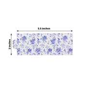 50 Paper Napkin Rings Floral Print