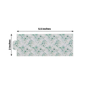 50 Paper Napkin Rings Floral Print