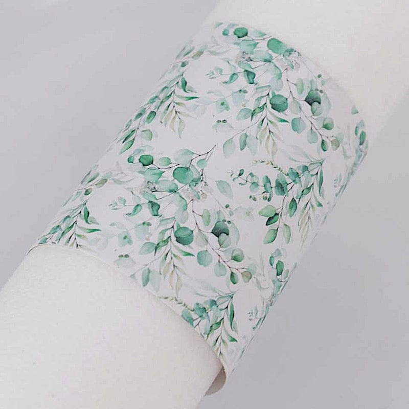 50 Paper Napkin Rings Floral Print