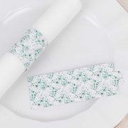 50 Paper Napkin Rings Floral Print