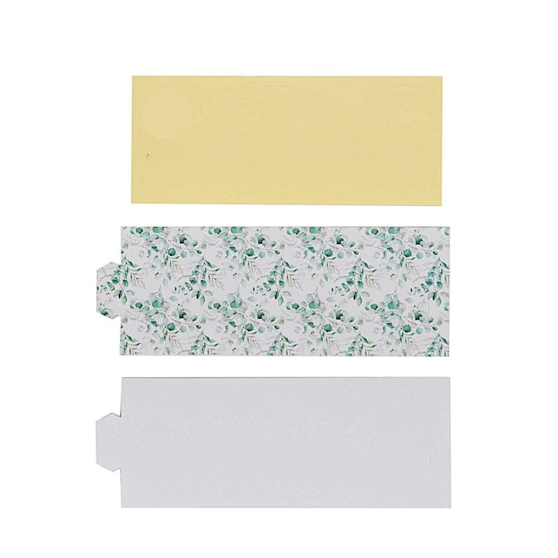 50 Paper Napkin Rings Floral Print