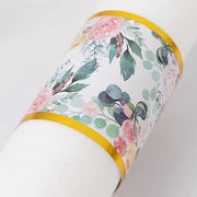 50 Paper Napkin Rings Floral Print