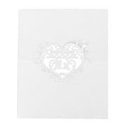50 Paper Table Name Place Cards with Laser Cut Heart Top - White CARD_PAP01_2X4_WHT