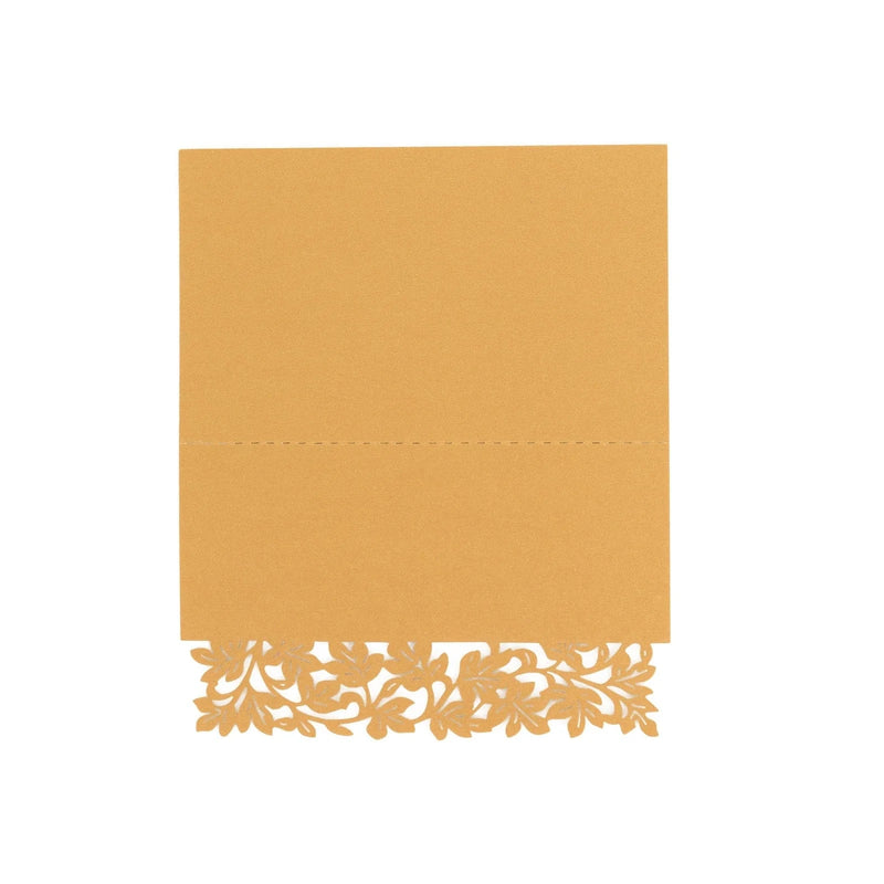 50 Paper Table Name Place Cards with Laser Cut Leaf Vine Design