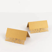 50 Paper Table Name Place Cards with Laser Cut Leaf Vine Design