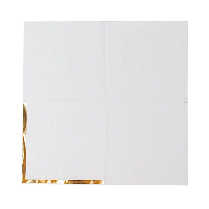 50 Pastel 2 Ply Dinner Cocktail Paper Napkins with Gold Rim