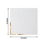 50 Pastel 2 Ply Dinner Cocktail Paper Napkins with Gold Rim