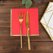 50 Pastel 2 Ply Dinner Cocktail Paper Napkins with Gold Rim