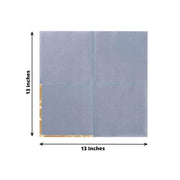 50 Pastel 2 Ply Dinner Cocktail Paper Napkins with Gold Rim