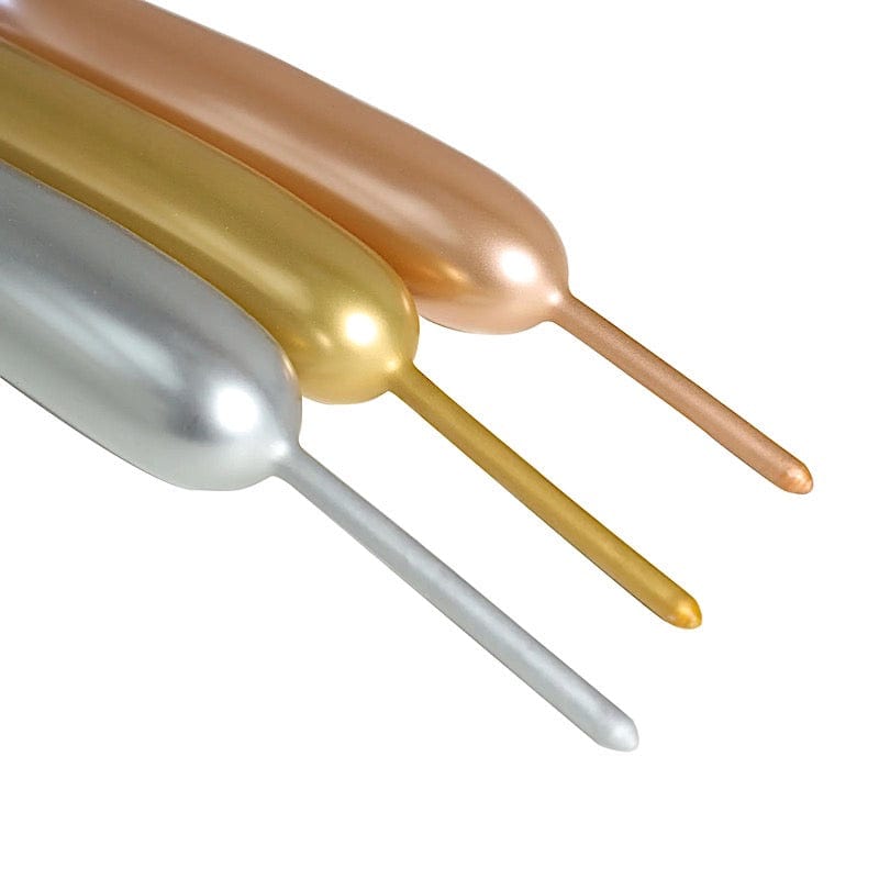 50 pcs 30" Long Modeling Twisting Metallic Latex Balloons