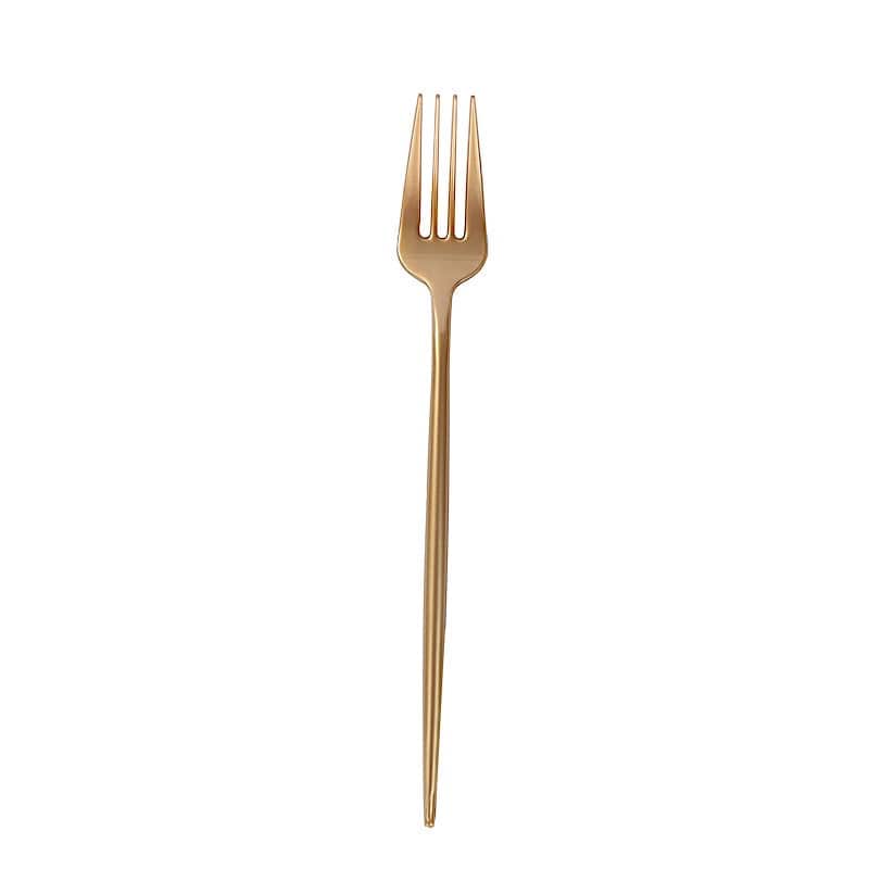 50 pcs 9" Heavy Duty Plastic Premium Disposable Forks - Gold DSP_YF0012B_9_GOLD_PK50