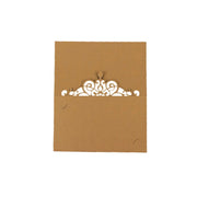 50 Place Cards with Laser Cut Crown Design - Gold CARD_PAP04_2X4_GOLD