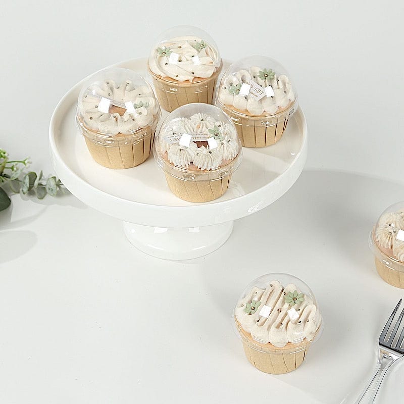 50 Plastic Dome Lids for Cupcake Liners - Clear CAKE_CUP_LID01_CLR