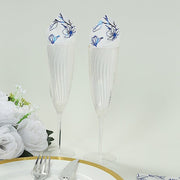 50 Rectangular Soft 2 Ply Dinner Paper Napkins with Flowers Print