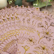 50 Rectangular Soft 2 Ply Dinner Paper Napkins with Flowers Print