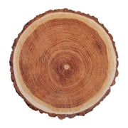 50 Round 13" Disposable Paper Charger Plates Wood Slice Design - Natural DSP_CHRG_R0006_NAT_PK50