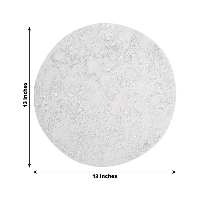 50 Round 13" Metallic Foil Polyester Mesh Table Placemats