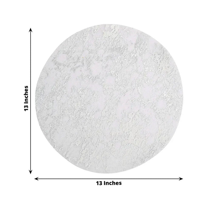 50 Round 13" Metallic Foil Polyester Mesh Table Placemats