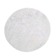 50 Round 13" Metallic Foil Polyester Mesh Table Placemats PLMAT_MET02_SILV_PK50