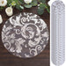 50 Round 13" Metallic Sheer Organza Placemats with Swirl Foil Floral Design