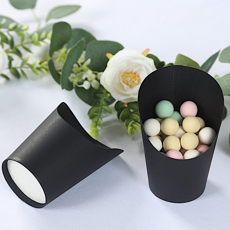 50 Round 14 oz Natural Snack Paper Cups Popcorn Boxes - Disposable Tableware