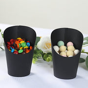 50 Round 14 oz Natural Snack Paper Cups Popcorn Boxes - Disposable Tableware