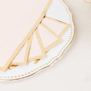 50 Soft 2 Ply Dinner Paper Napkins with Gold Foil Edge