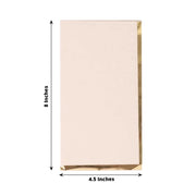 50 Soft 2 Ply Dinner Paper Napkins with Gold Foil Edge