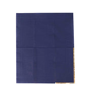 50 Soft 2 Ply Dinner Paper Napkins with Gold Foil Edge