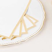 50 Soft 2 Ply Dinner Paper Napkins with Gold Foil Edge