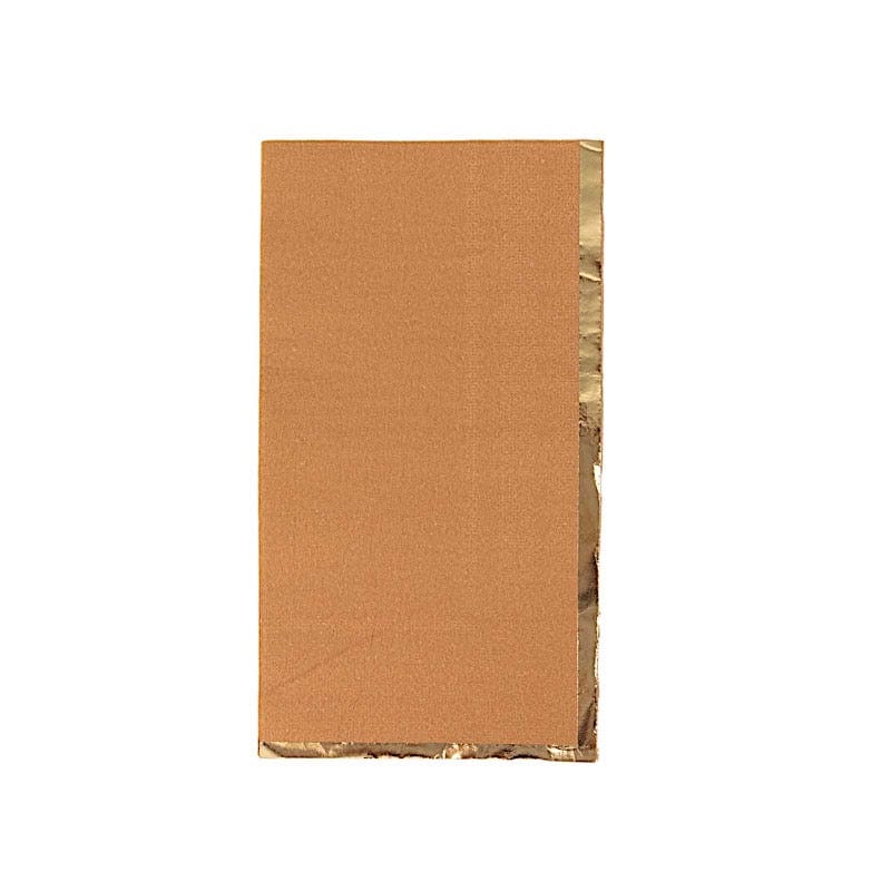 50 Soft 2 Ply Dinner Paper Napkins with Gold Foil Edge NAP_DIN06_TCGD