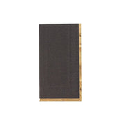 50 Soft 2 Ply Dinner Paper Napkins with Gold Foil Edge NAP_DIN06_BLKGD