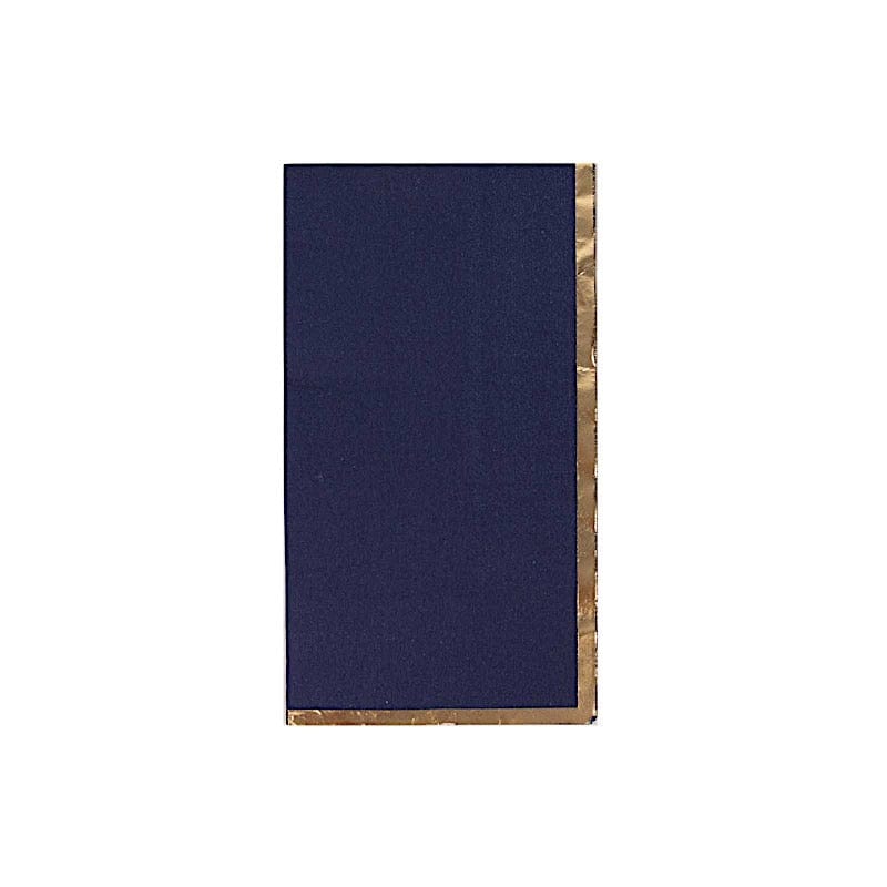 50 Soft 2 Ply Dinner Paper Napkins with Gold Foil Edge NAP_DIN06_NVGD