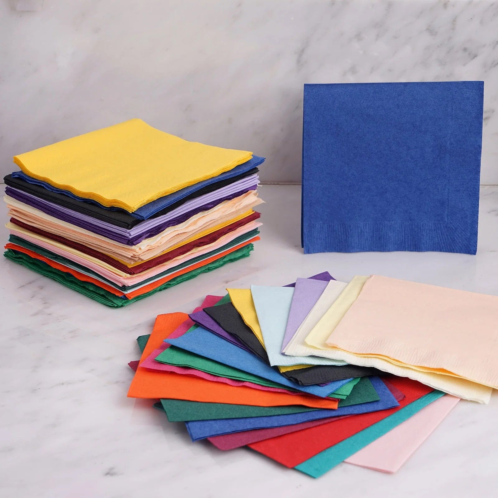 50 Soft 2 Ply Disposable Dinner Cocktail Paper Napkins