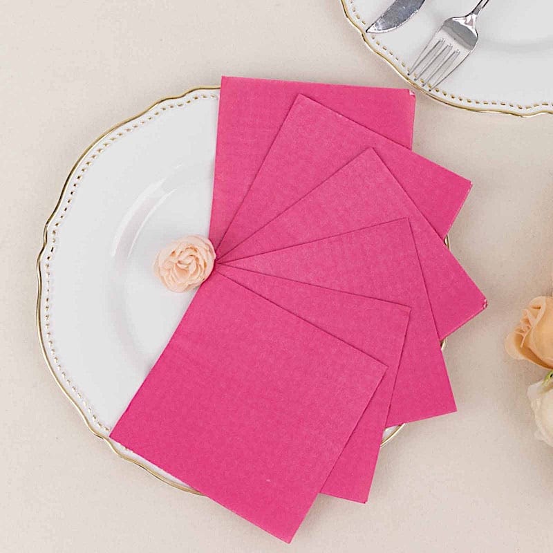 50 Soft 2 Ply Disposable Dinner Cocktail Paper Napkins