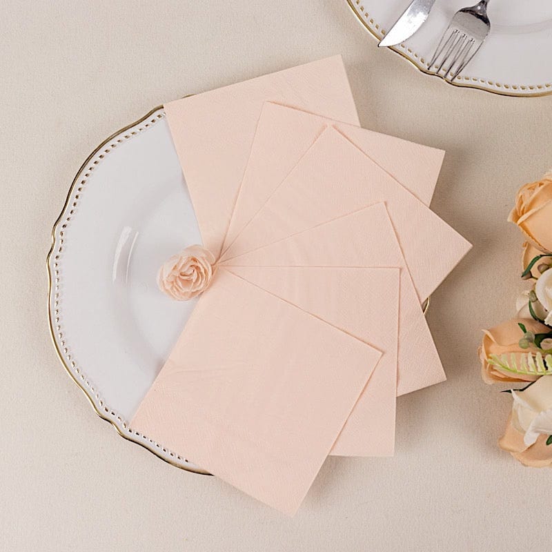 50 Soft 2 Ply Disposable Dinner Cocktail Paper Napkins