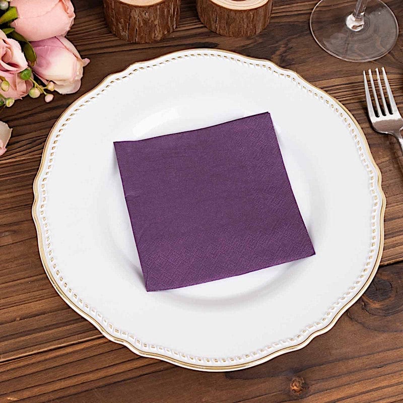 50 Soft 2 Ply Disposable Dinner Cocktail Paper Napkins